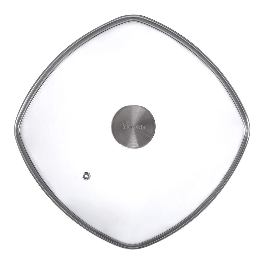 Glaslock med knopp, 25x25 cm