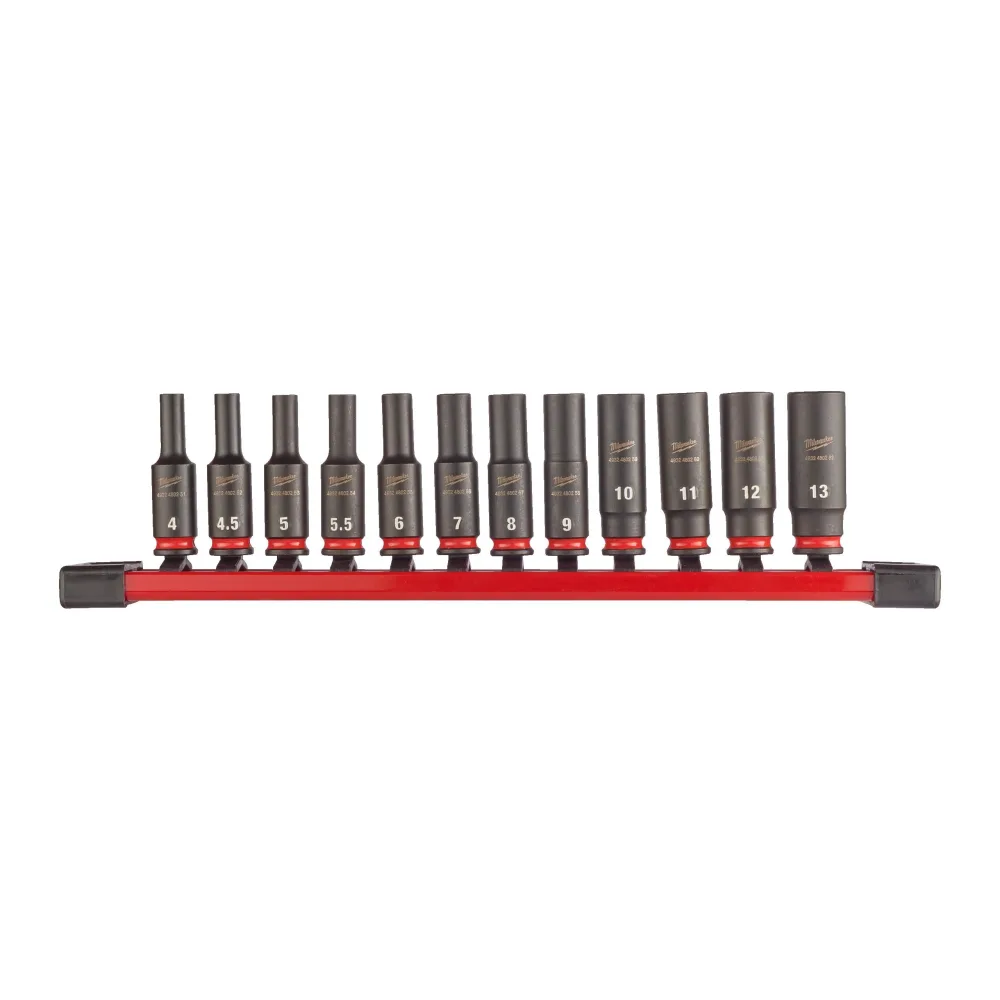 Milwaukee 4932480453 Krafthylssats 1/4", djup, 12 delar