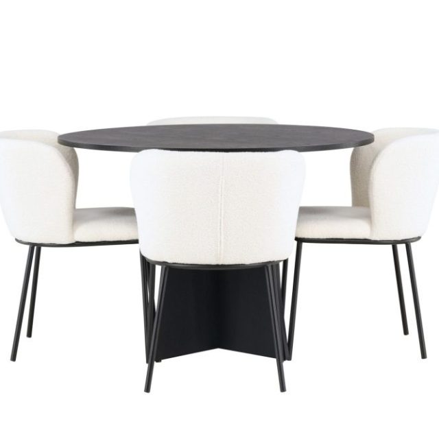 Edina Matgrupp 110 cm Rund med 4 Edina Stolar