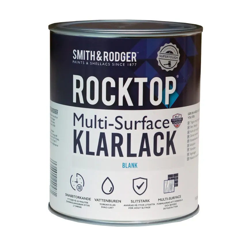 Rocktop Multi-surface klarlack Blank 1L