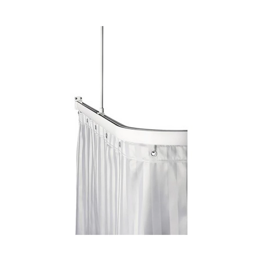 Duschdraperistång Stabil 900x900x900mm, Vit | Stuvbutiken