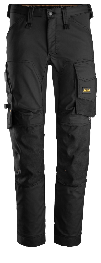 ARBETSBYXA SNICKERS WORKWEAR STRETCH AW SVART, STL 48