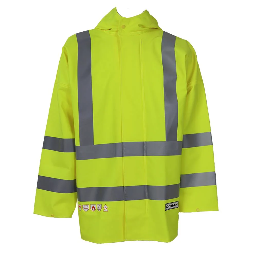 Ocean Abeko Coulomb Premium Regnjacka flamvarsel, gul XXL