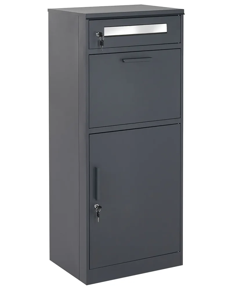 Paket- och brevlåda CISTERNINO 53 cm 39 cm Metall Grafitgrå