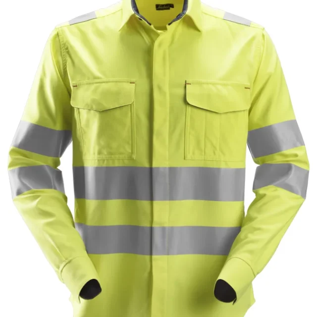 Snickers Workwear 8562 ProtecWork Skjorta varsel, gul 4XL