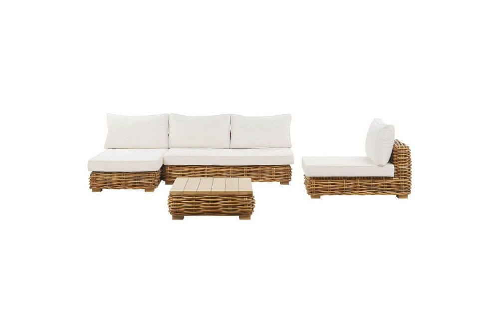 Loungegrupp Varallo Natur/vit, Högervänd