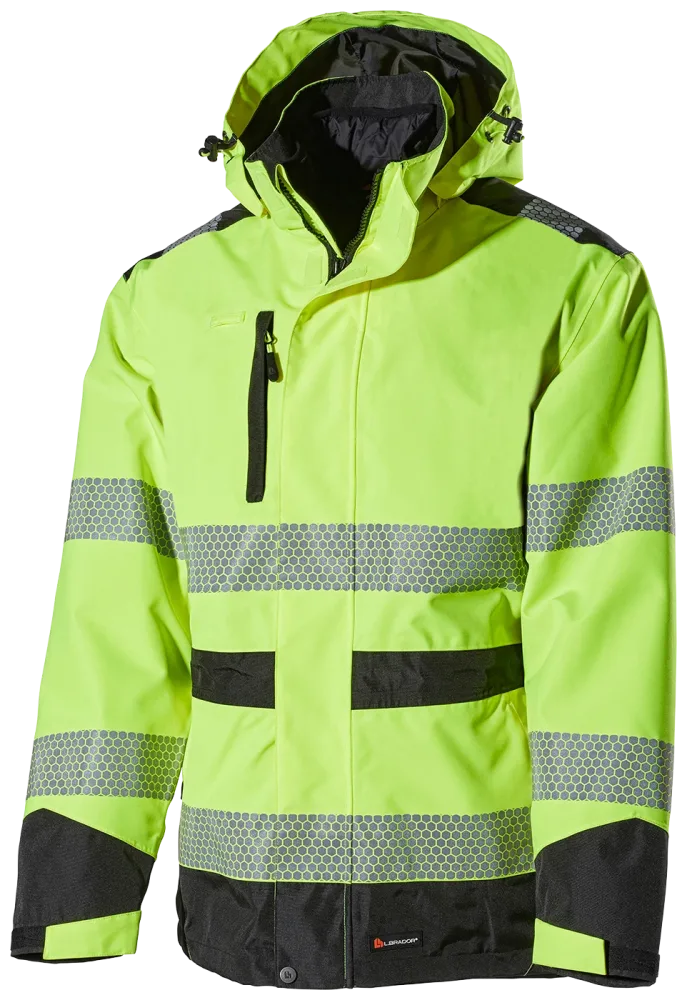 L.Brador 2122P Skaljacka hi-vis gul, klass 3 XL