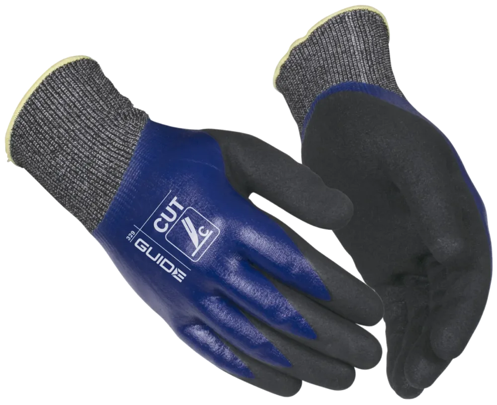 Guide Gloves 329 Handske nitril, heldoppad, skärskydd 8