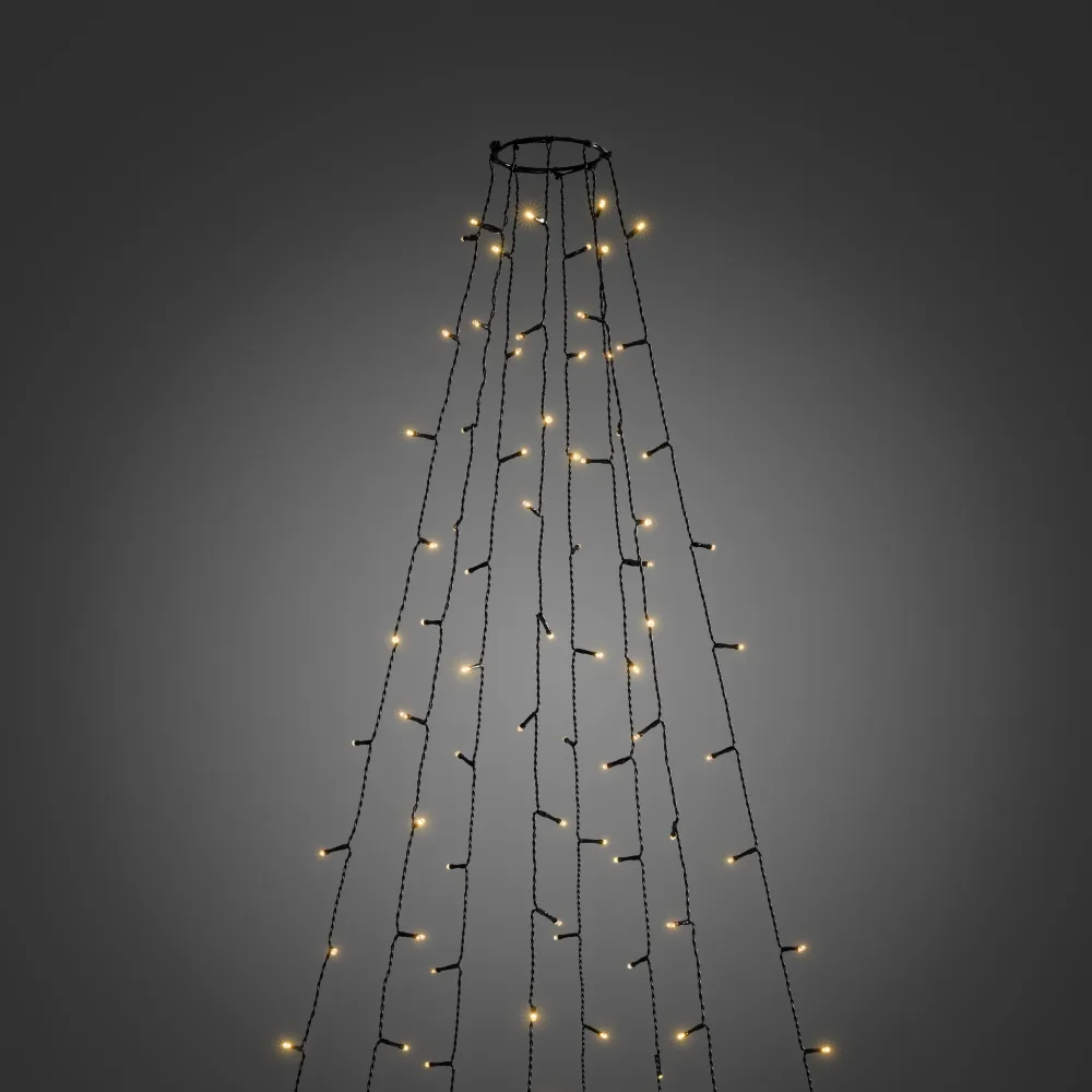 Konstsmide 6522-870 Julgransslinga amber, LED, app, svart kabel 560 cm