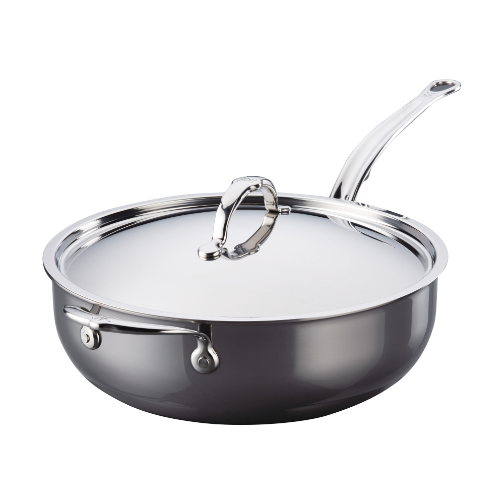 Hestan Nanobond traktörpanna med lock 4,7 L, Rostfritt stål