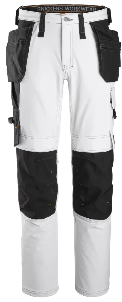 Snickers Workwear 6271 AllroundWork Arbetsbyxa stretch, vit/svart 50