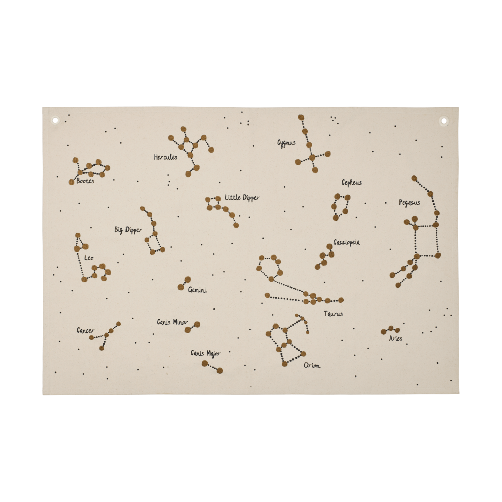 Constellation textilkarta, Undyed, 70x100 cm