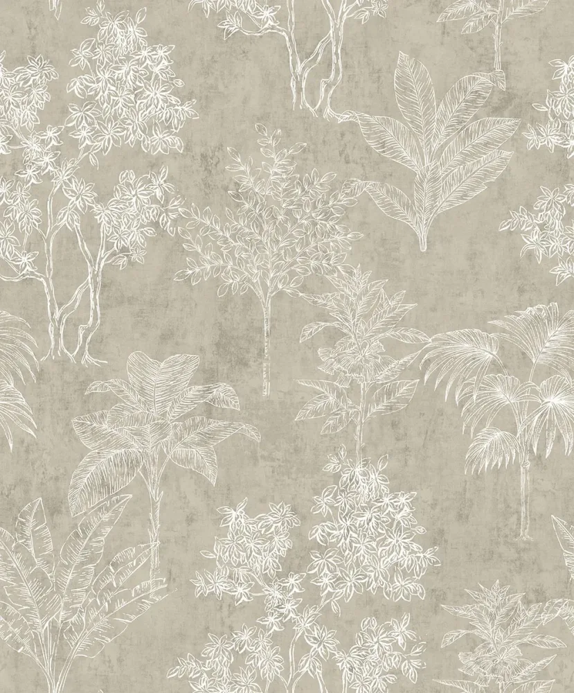 Fiona Walldesign Grace 36106 Tapet Tropical Forest Vit/beige