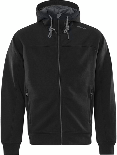 JACKA 7550 GSM SWEATSHIRT HUVA SVART/GRÅ STL XL
