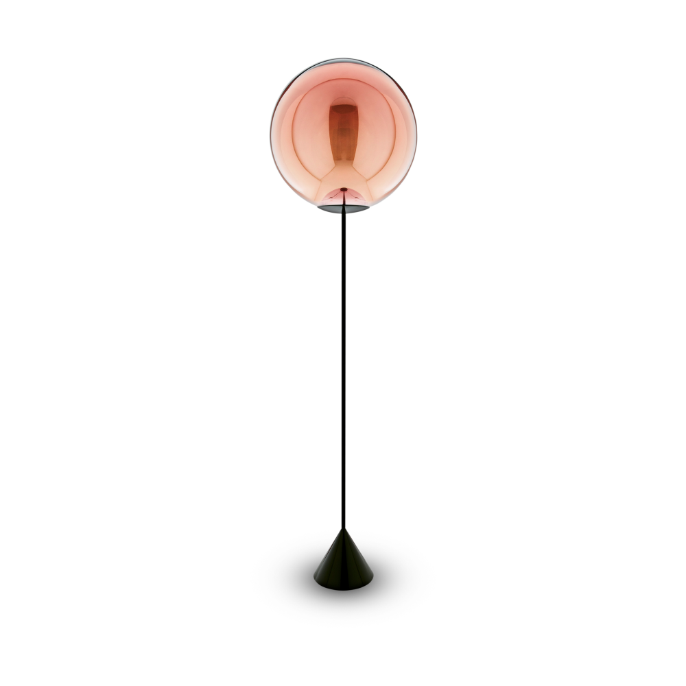 Globe Cone slim golvlampa LED 180 cm, Copper