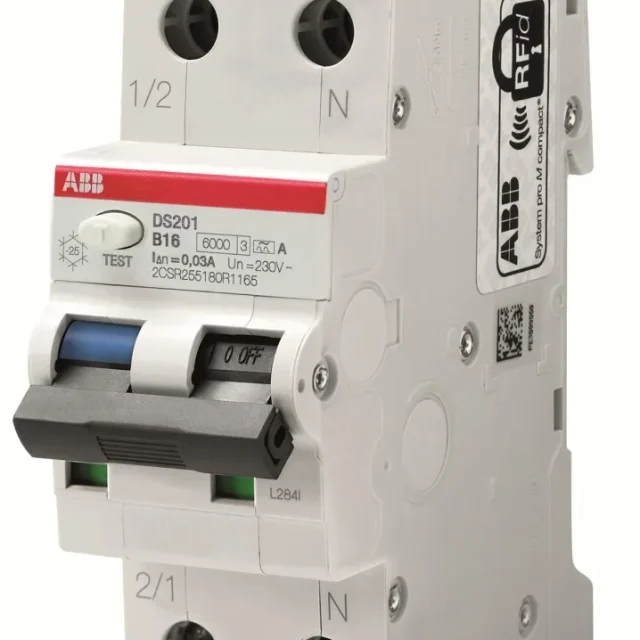 ABB 2CSR255180R3027 Personskyddsautomat 6kA, K-karakteristik, typ A DS201 K2 A300