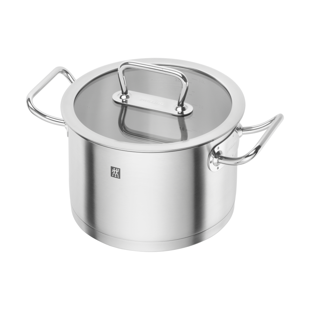 Zwilling pro gryta hög med glaslock rostfritt stål, 3,5 L