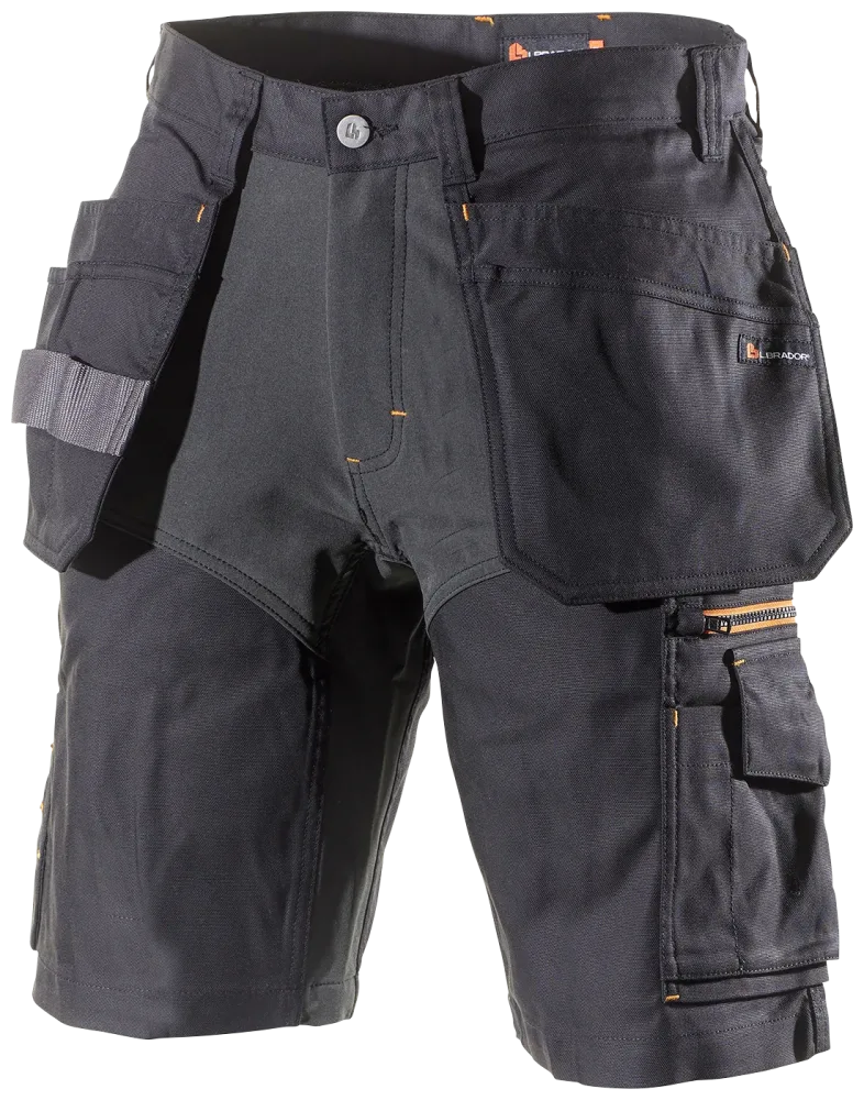 L.Brador 1495PB Arbetsshorts svart C54