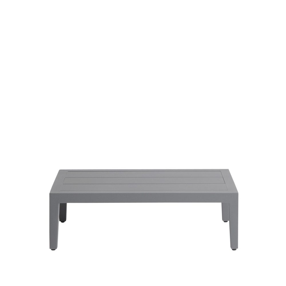 Santander sidobord 75x43x24 cm, Grå aluminium