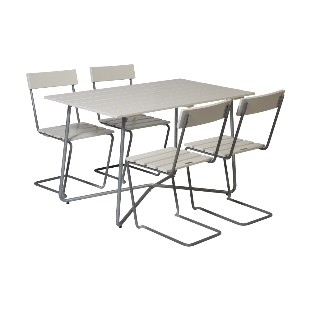 Grythyttan matgrupp B25A + 4st Stol 1 vitlackad ek