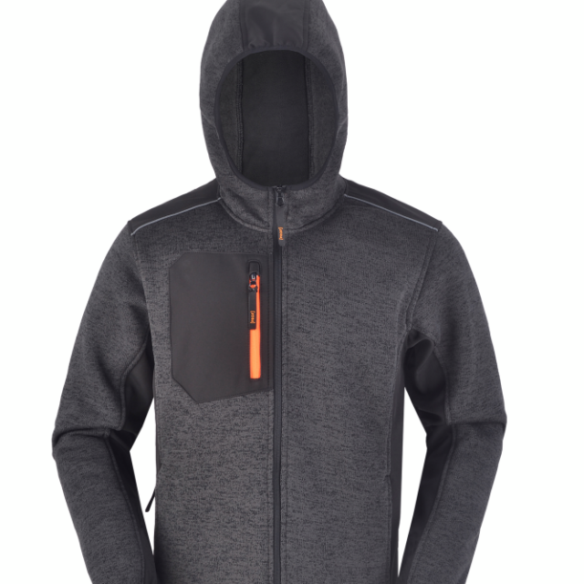 HOODIE PROF STICKAD SVART S