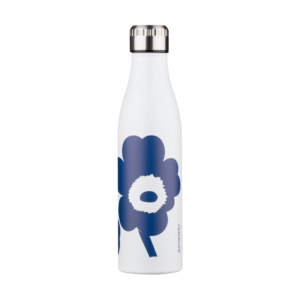 Unikko vattenflaska, White-blue, 0,5 L