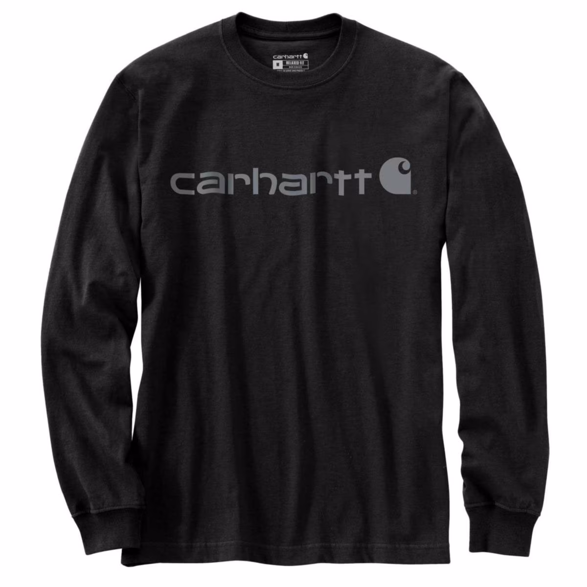 Kjøp Carhartt Langermet T-skjorte med logo, svart