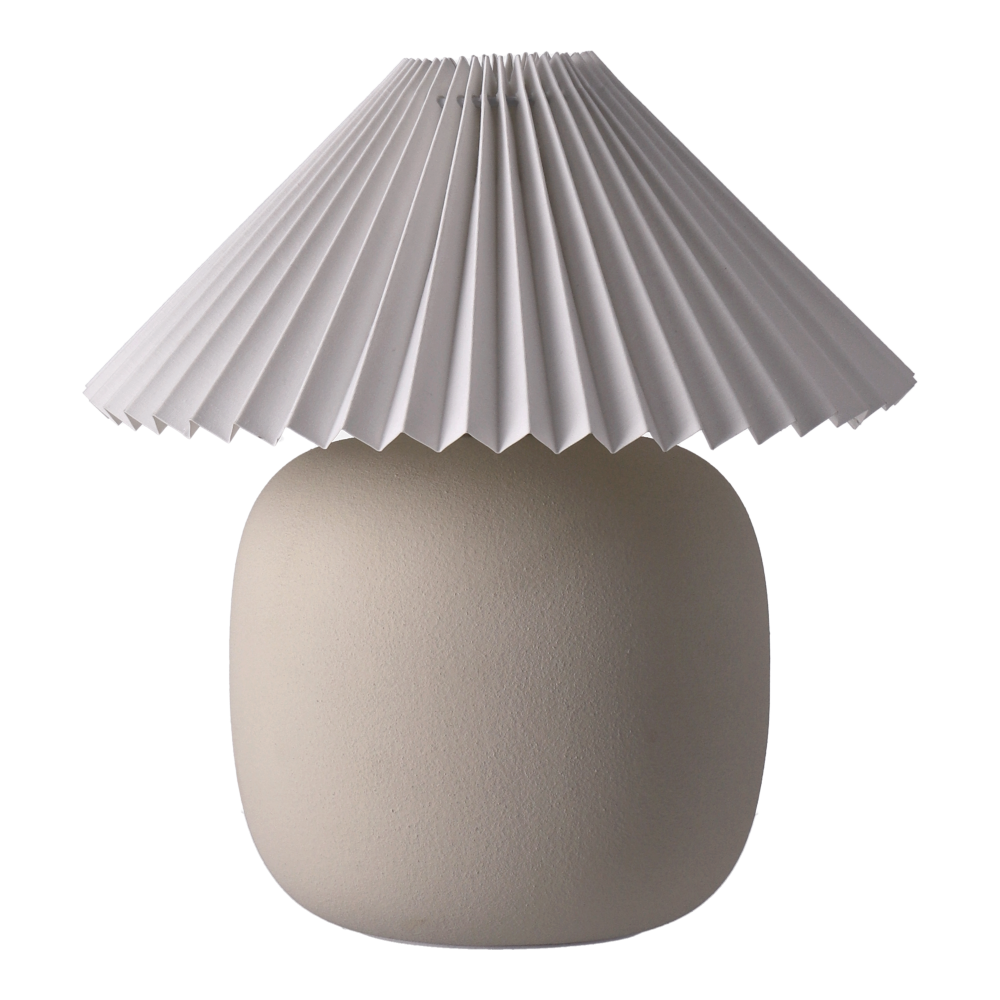 Boulder bordslampa 29 cm beige-pleated white