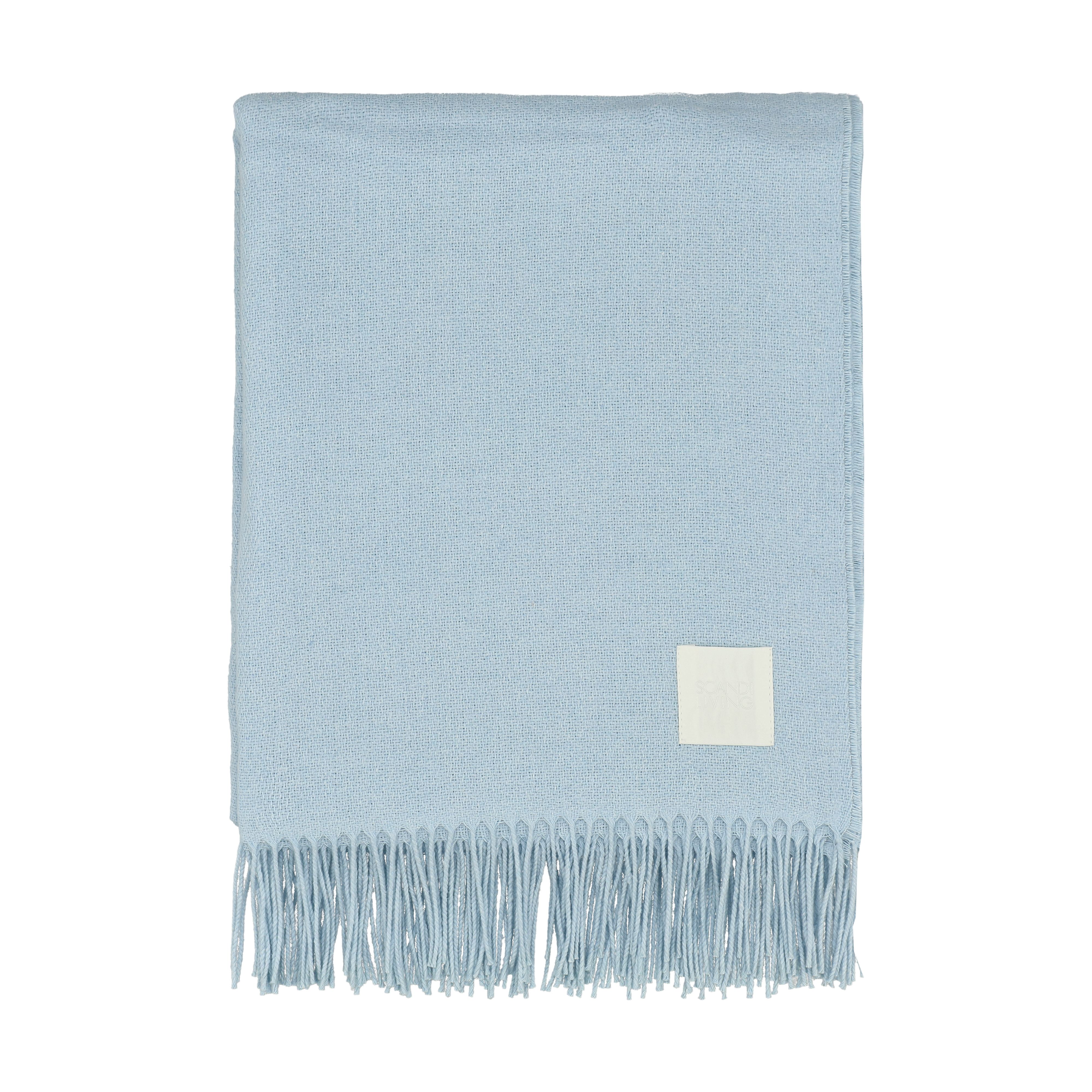 Loom bomullspläd 125x170 cm, Sky blue
