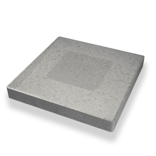 STOLPTOPP BENDERS SLÄT VÄLVD GRÅ H, 600X600X80/70MM