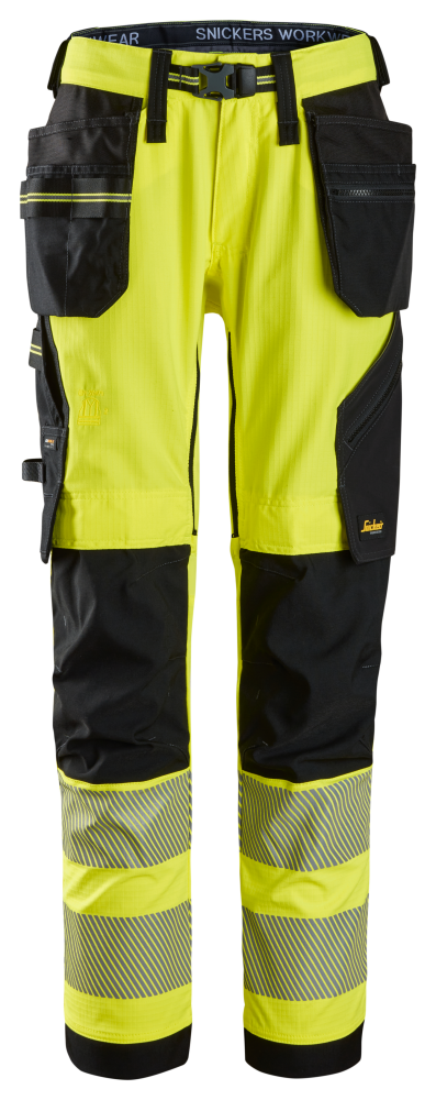 BYXA SNICKERS WORKWEAR 6943 STR VARSEL KL 2 52, VARSELGUL/SVART