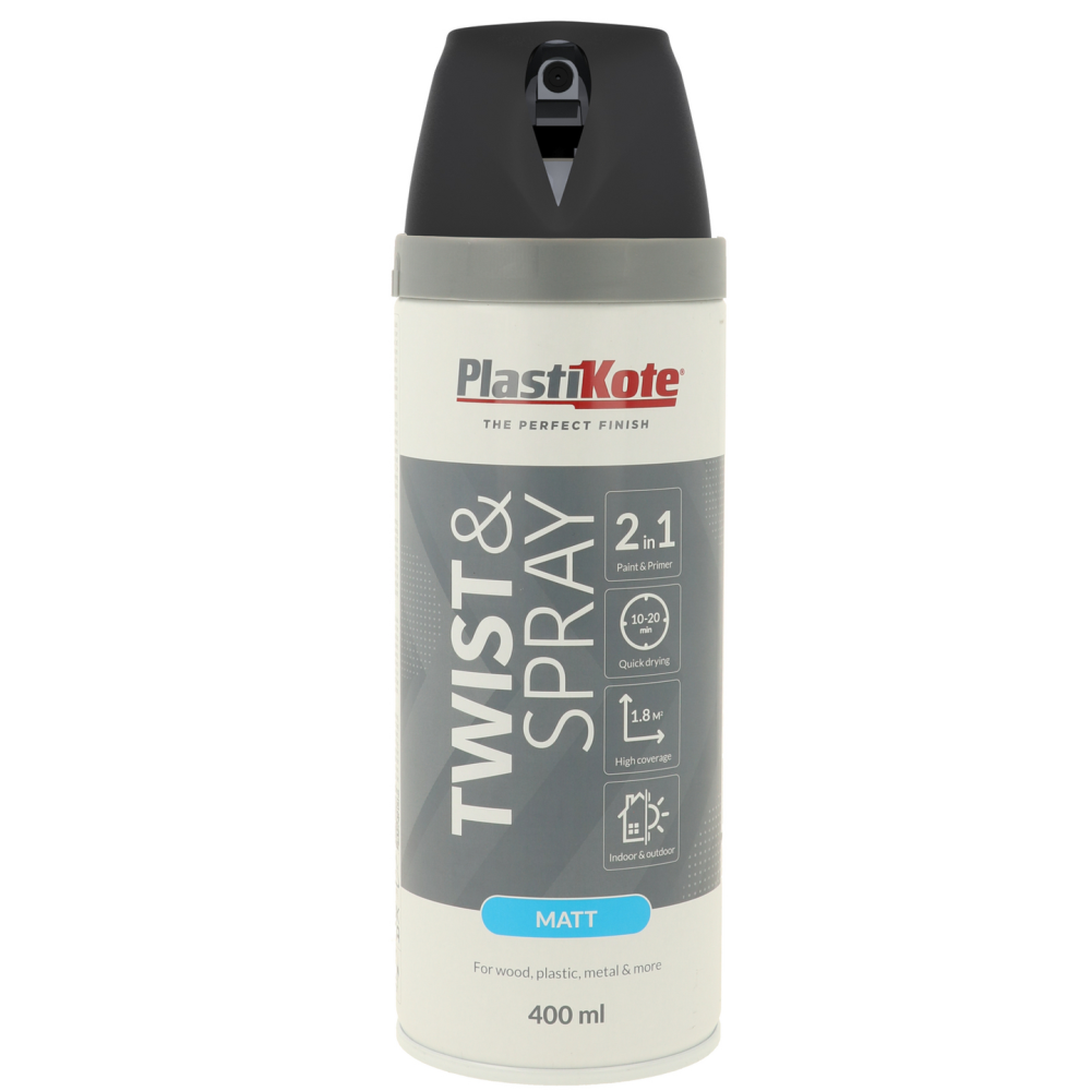 SPRAYFÄRG T&S SVART MATT PLASTIKOTE