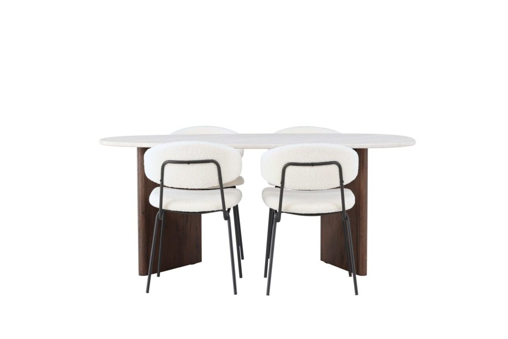 Grönvik Matgrupp 180 cm Oval med 4 Chico Stolar
