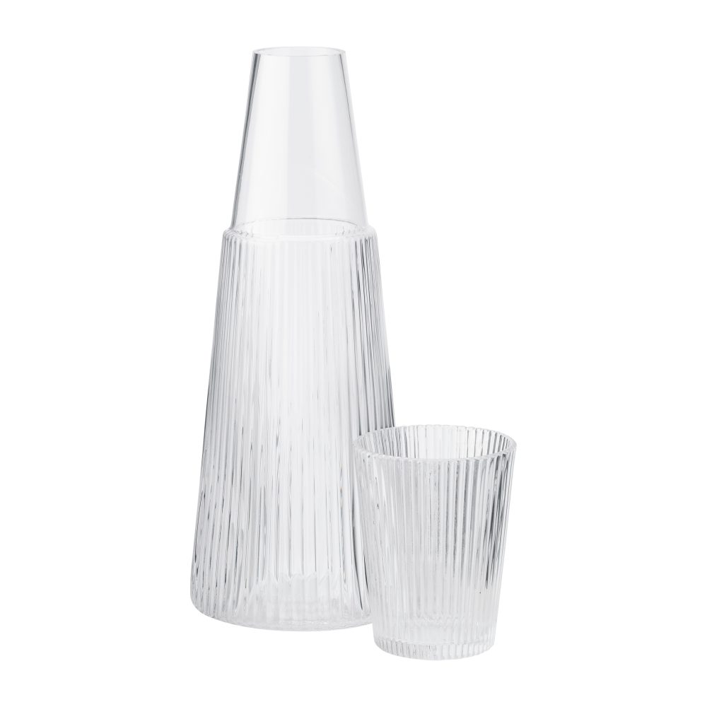Pilastro karaff med dricksglas, Clear