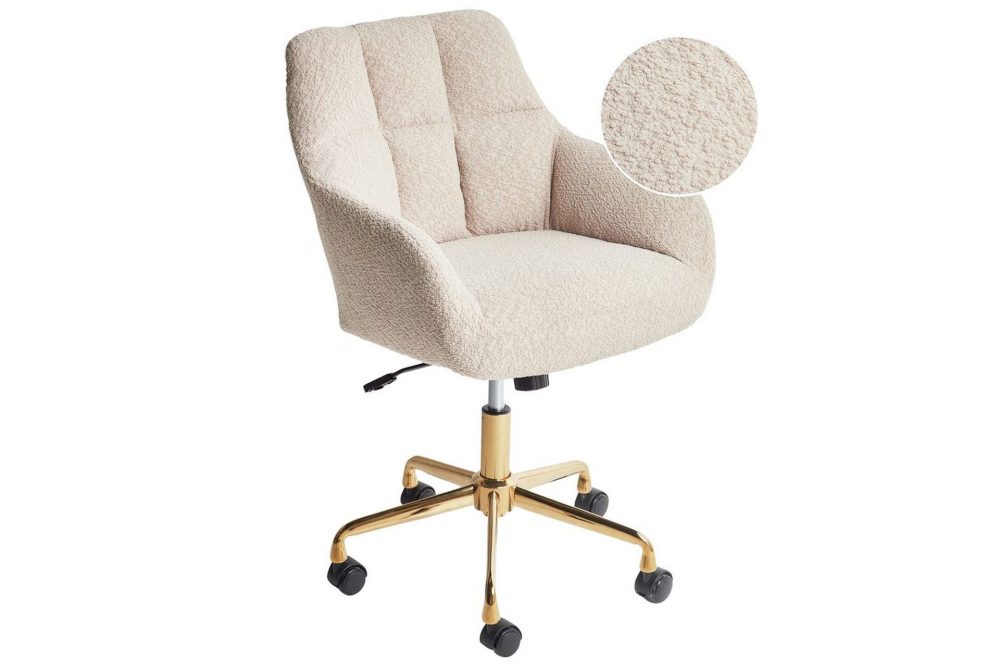 Kontorsstol Palmdale Beige/svart/guld