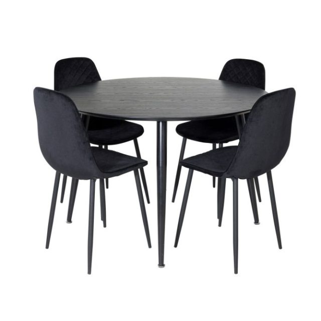 Dipp Matgrupp 115 cm Rund med 4 Polar stolar