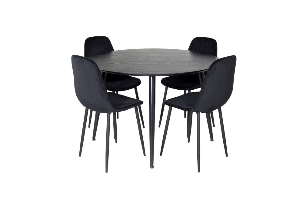 Dipp Matgrupp 115 cm Rund med 4 Polar stolar