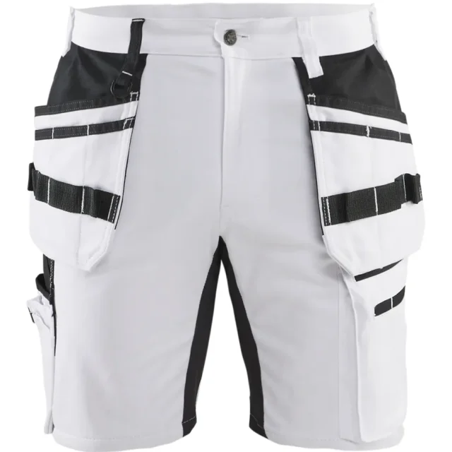 Blåkläder 191110001099C64 Målarshorts vit/svart C64