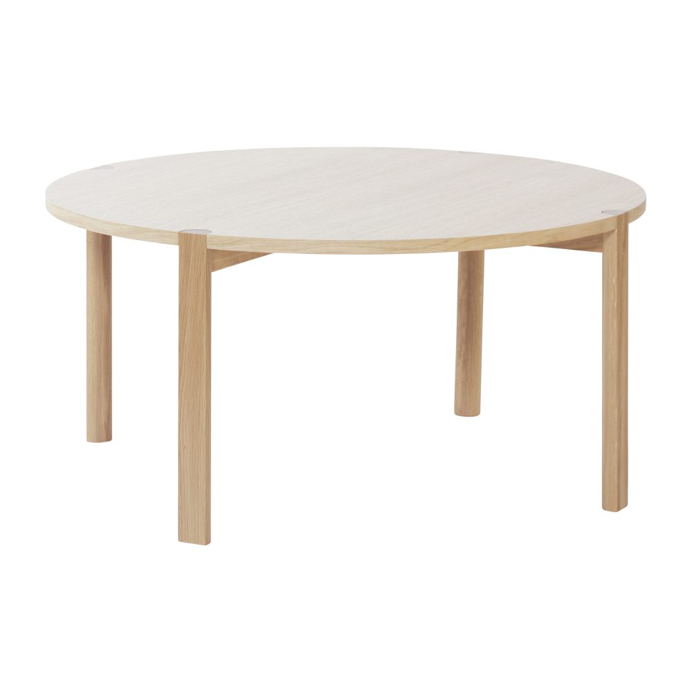 Anton soffbord Ø90 cm, Vitpigmenterad ek
