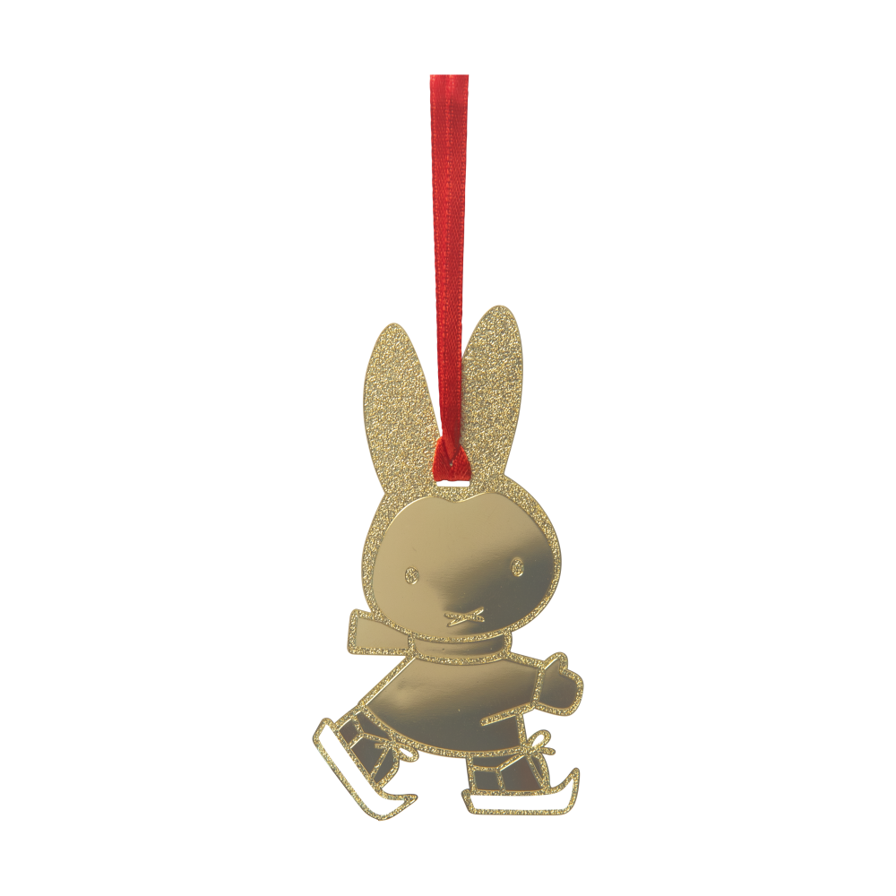 Miffy skating dekorationshänge, Guld