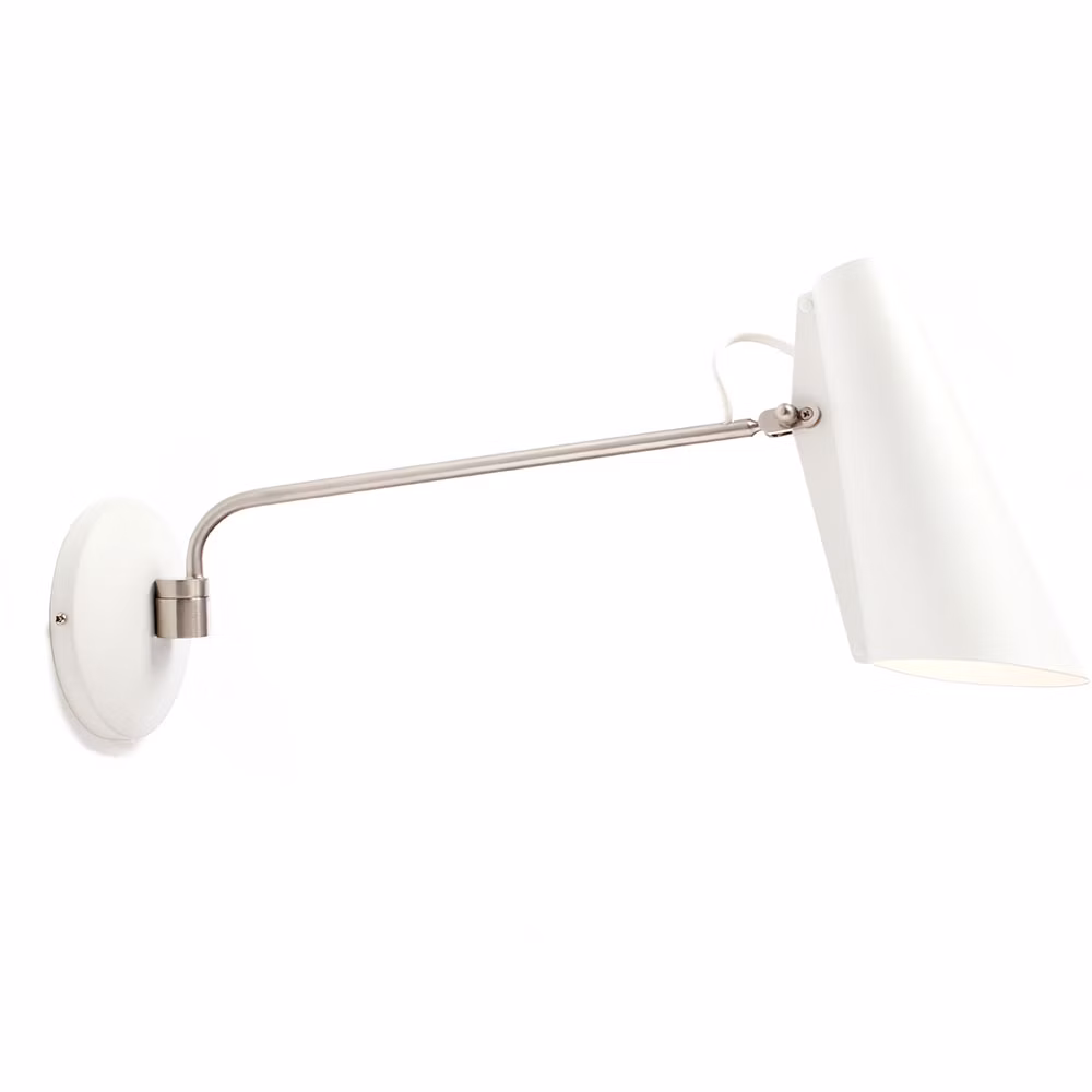 Birdy Swing Vägglampa, White/Metallic