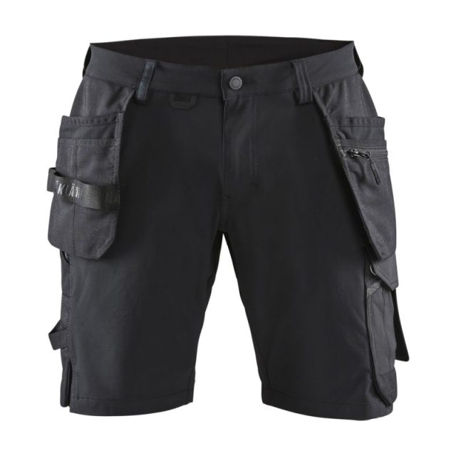 HANTVERKSSHORTS 4-VÄGSSTRETCH 1520 1645 SVART/MÖRKGRÅ C48