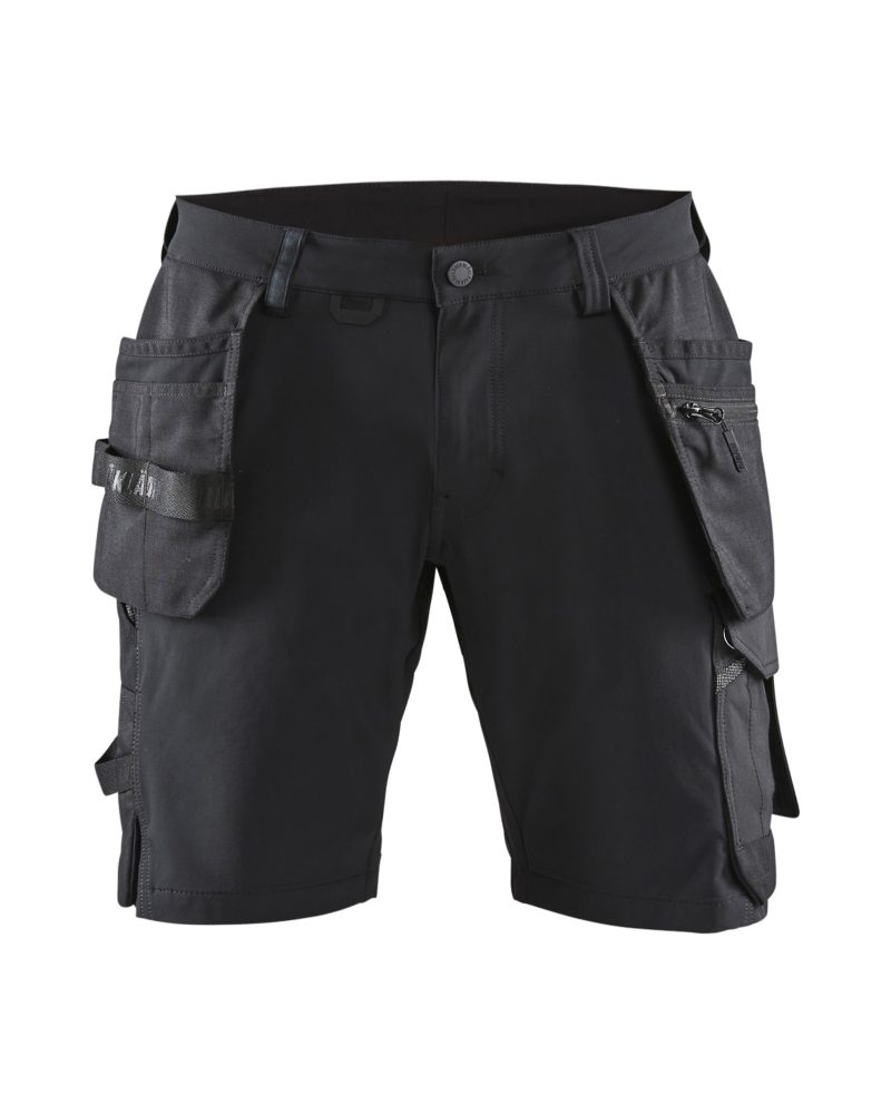 HANTVERKSSHORTS 4-VÄGSSTRETCH 1520 1645 SVART/MÖRKGRÅ C48