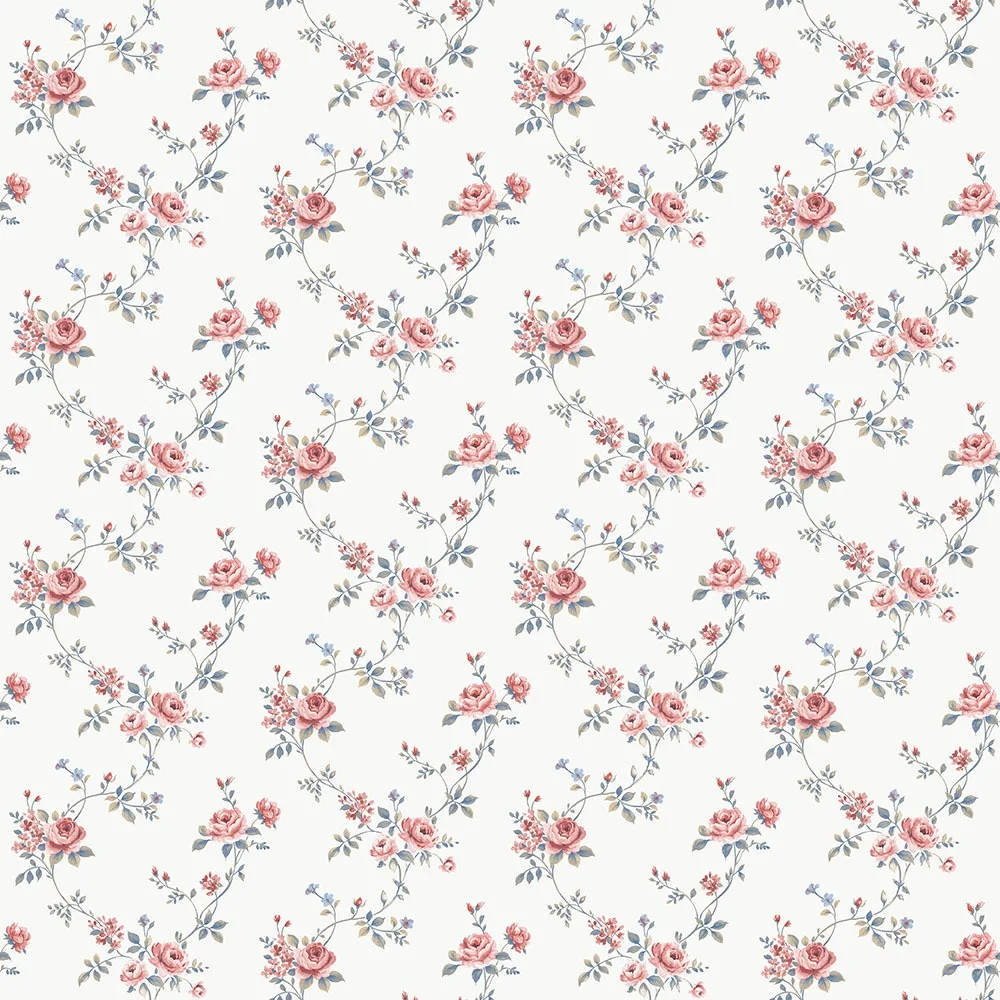 Galerie Wallcoverings Miniatyrer II G68731 Tapet Multi Floral Trail Grön/blå/rosa/vit