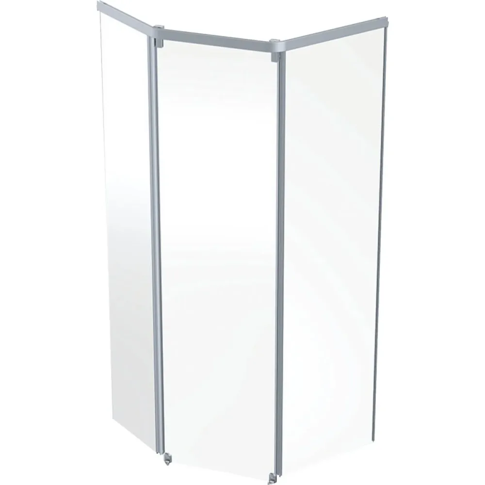 Contura Showerama 10-5 Duschvägg pentagonal, 80 x 90 x 200 cm Vit/klarglas