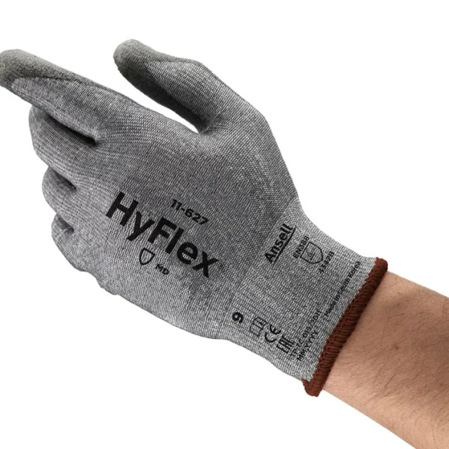 Ansell HyFlex 11-627 Handske Skärskydd, PU, Dyneema/Nylon 10