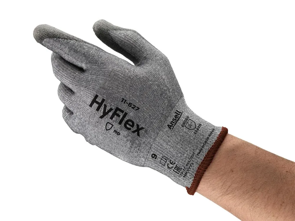 Ansell HyFlex 11-627 Handske Skärskydd, PU, Dyneema/Nylon 10