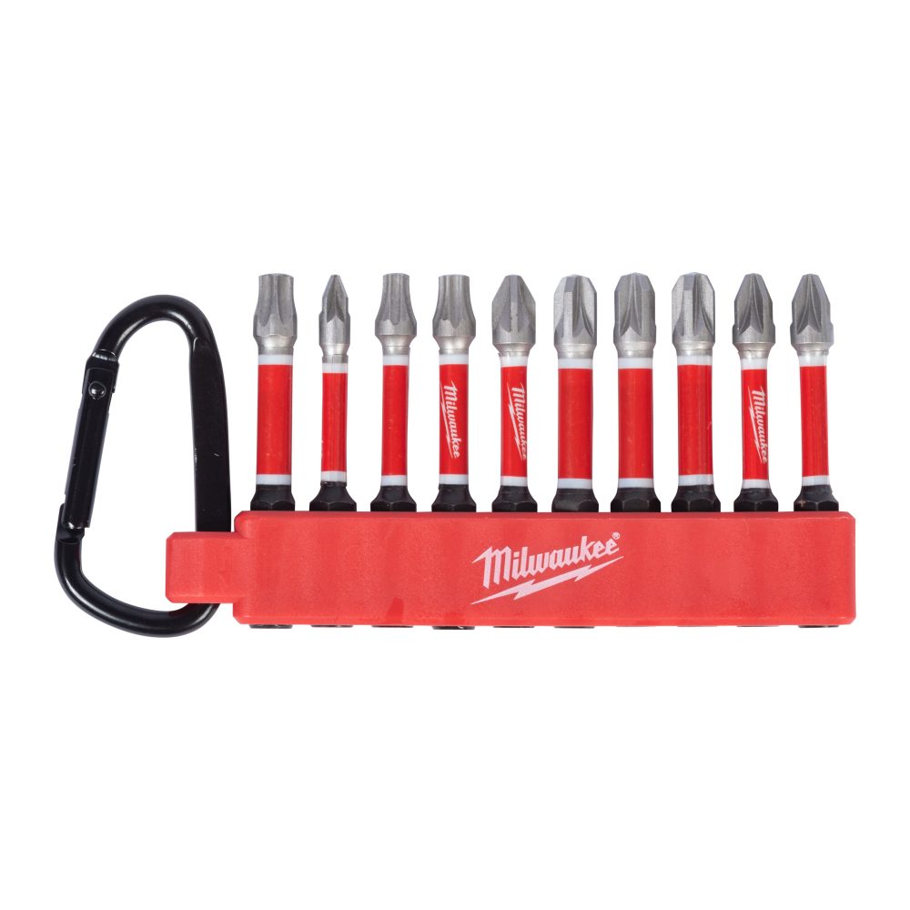Kjøp Milwaukee Bitssett med karabinkrok, 50 mm, 10-pakke