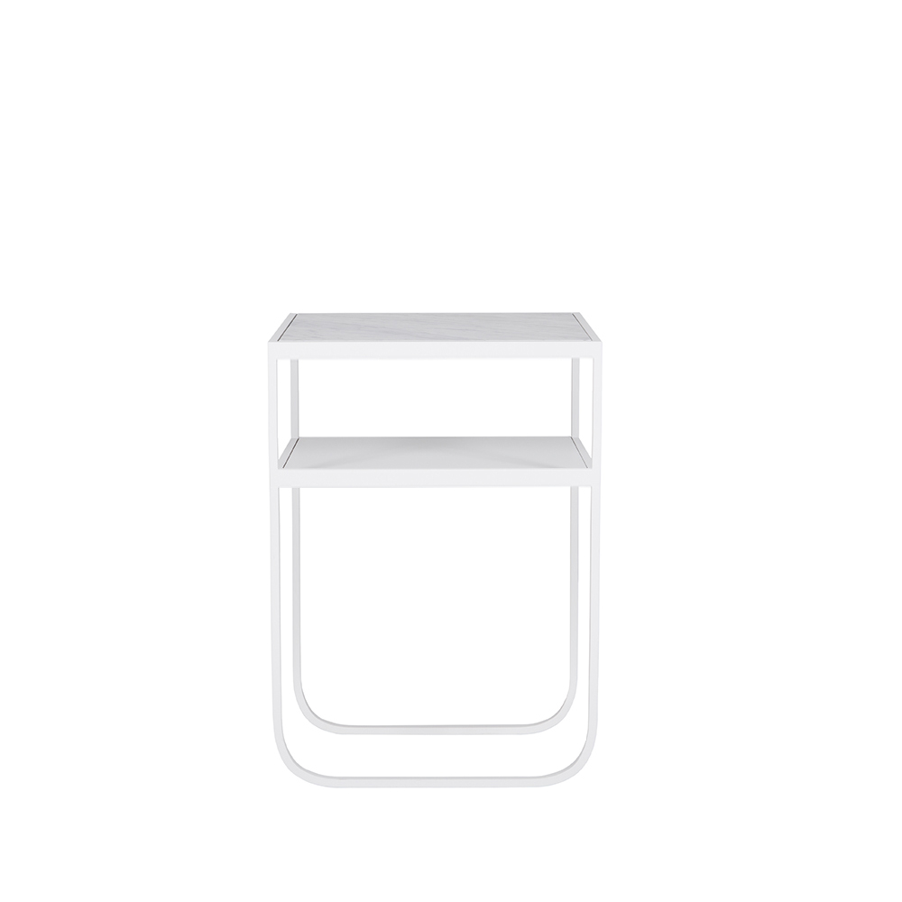 Nati Tati High konsolbord, marmor carrara, stativ white