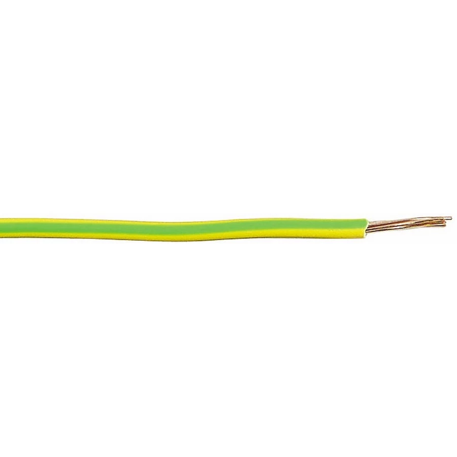 Kabel FK (H07V-R), 1,5 mm² Gul/Grön K100, 450/750V